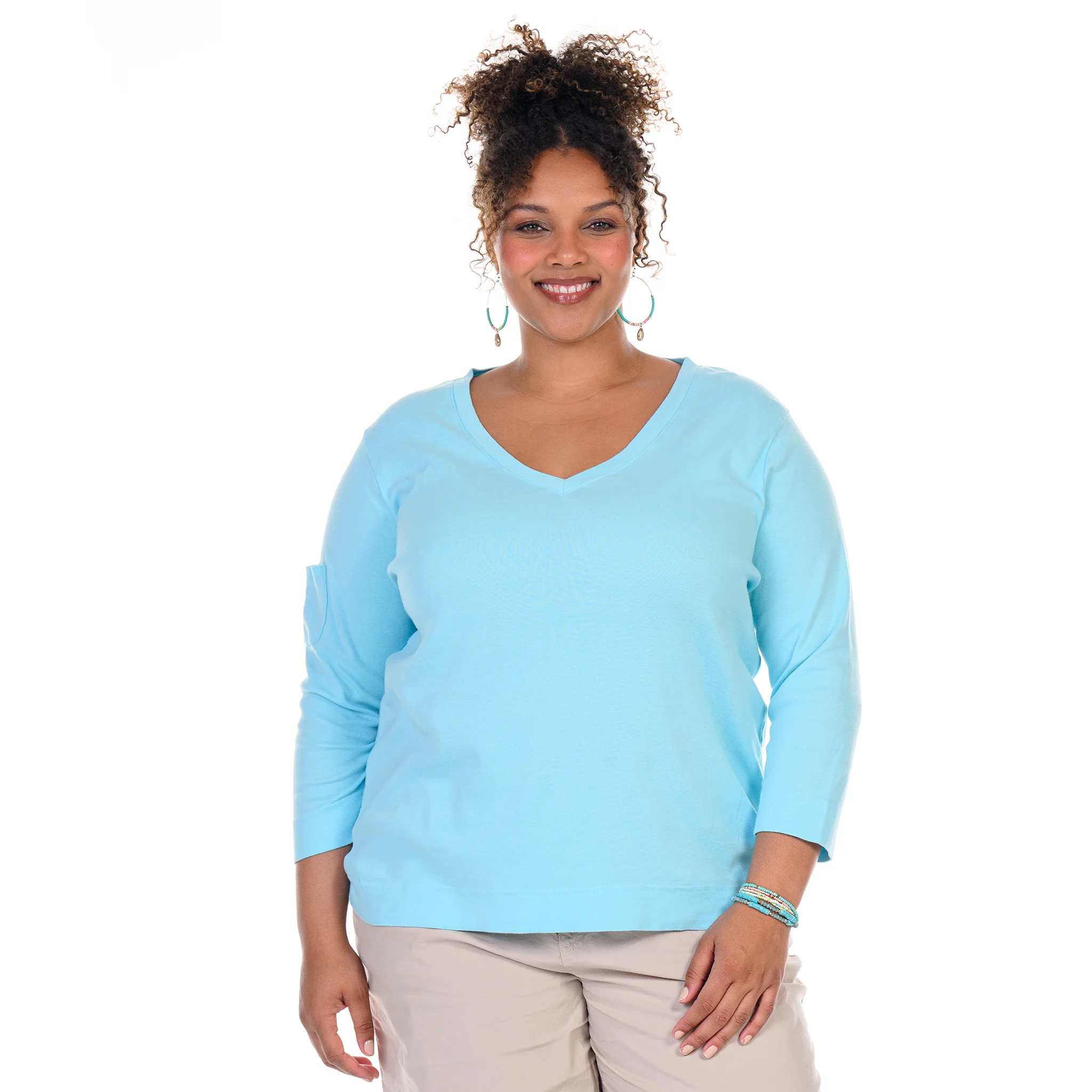 3/4 Sleeve Logo Fem T | Plus Size - Image 11