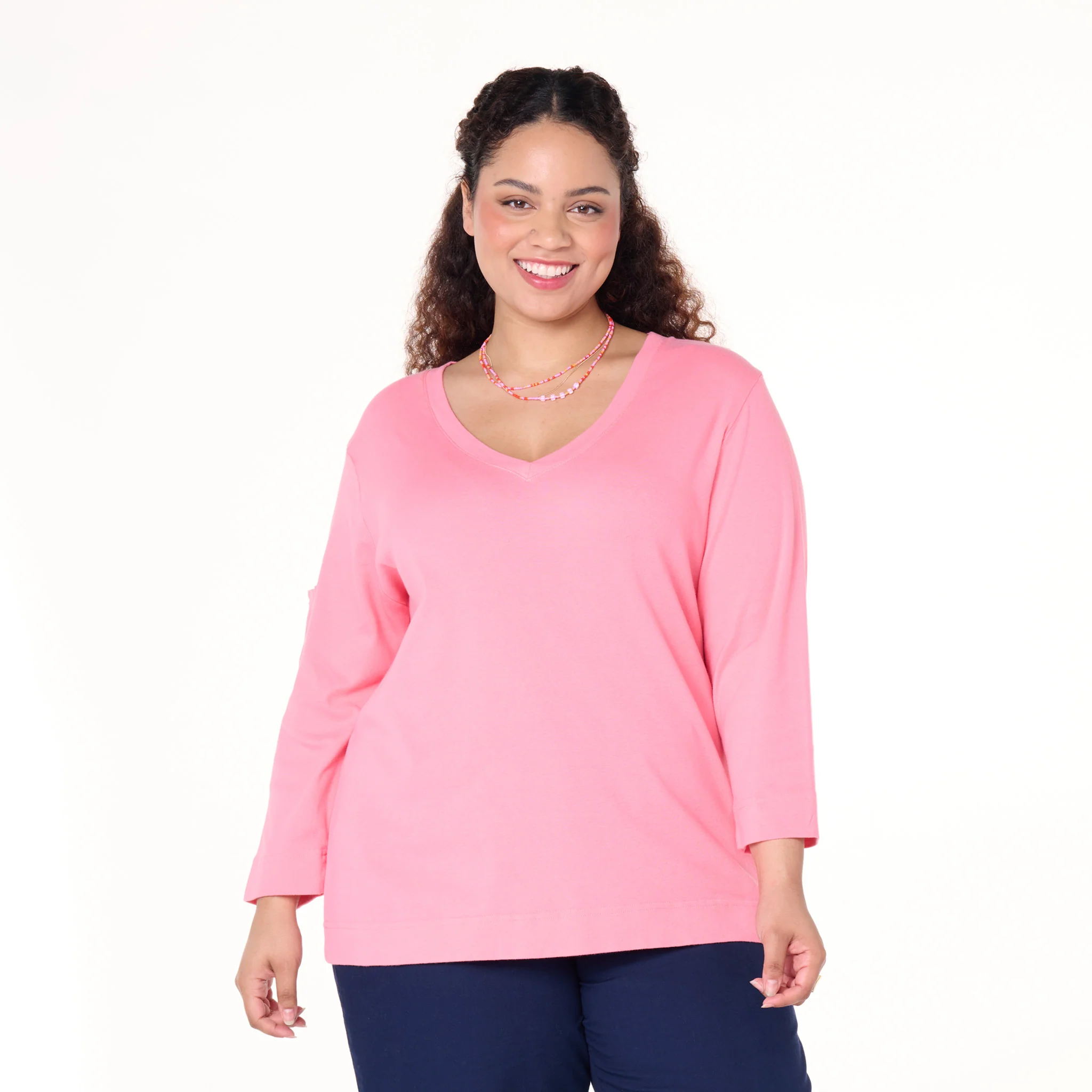 3/4 Sleeve Logo Fem T | Plus Size - Image 12