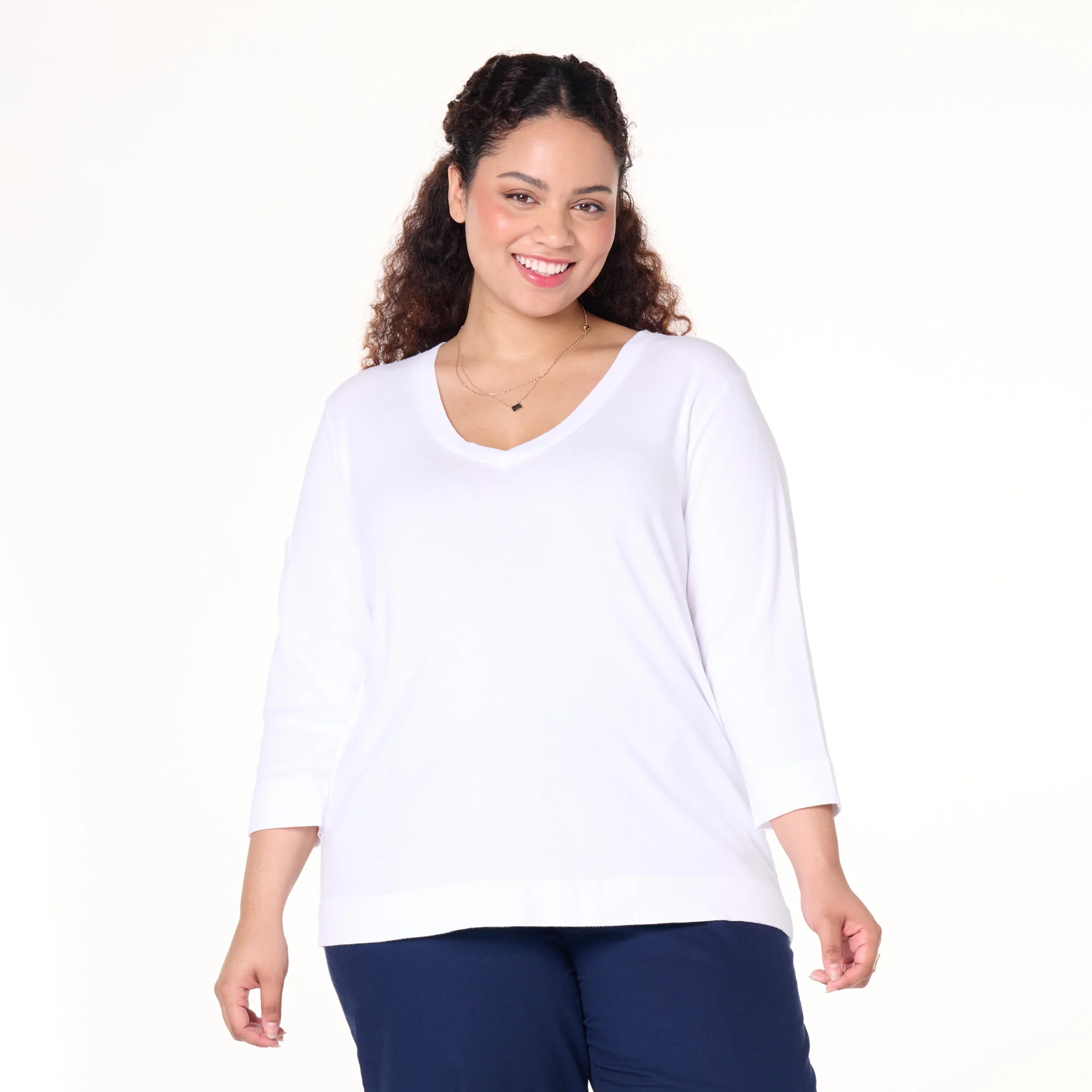 3/4 Sleeve Logo Fem T | Plus Size - Image 14
