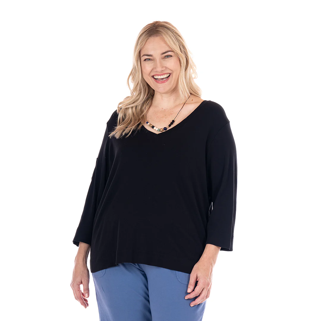 3/4 Sleeve Logo Fem T | Plus Size - Image 15