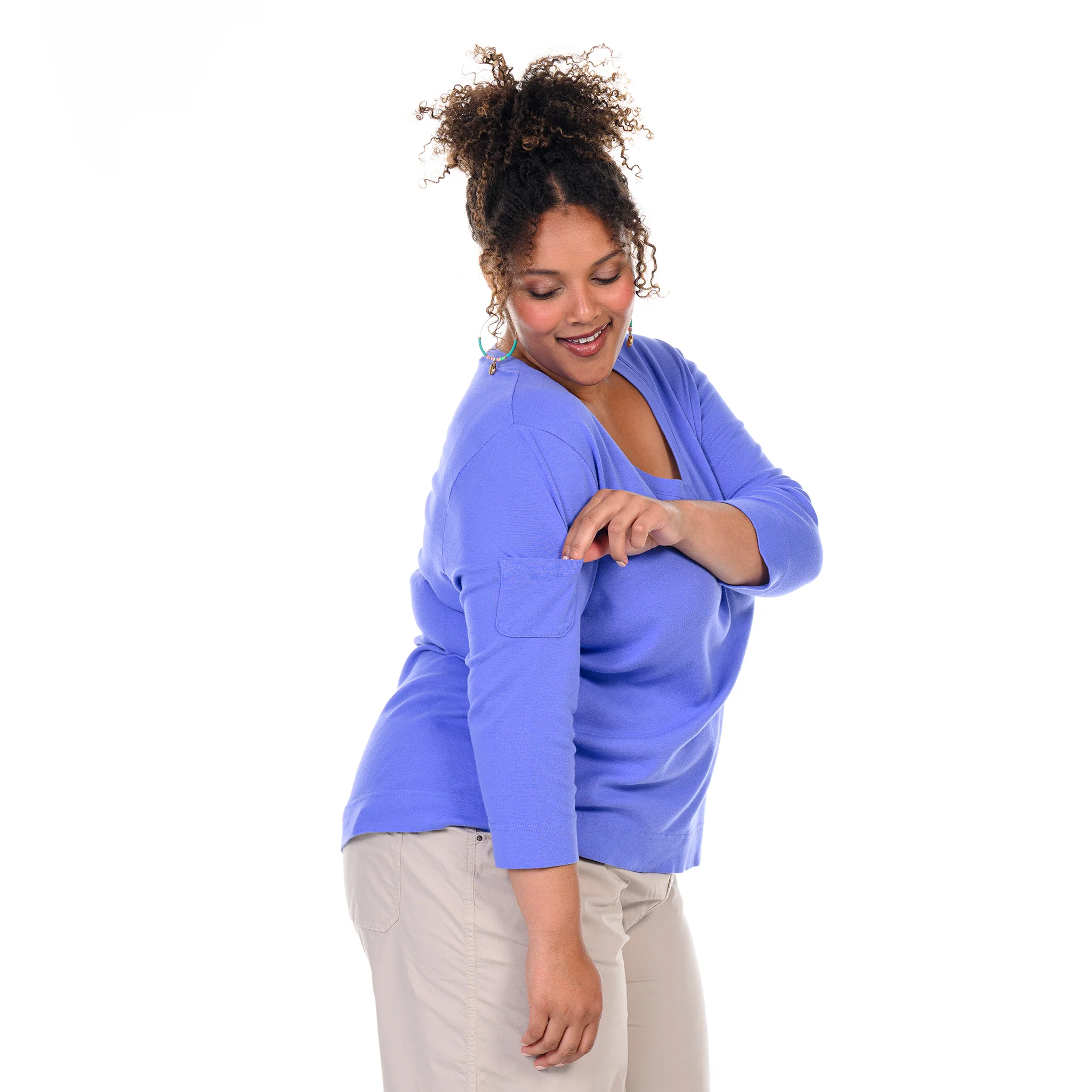 3/4 Sleeve Logo Fem T | Plus Size - Image 3