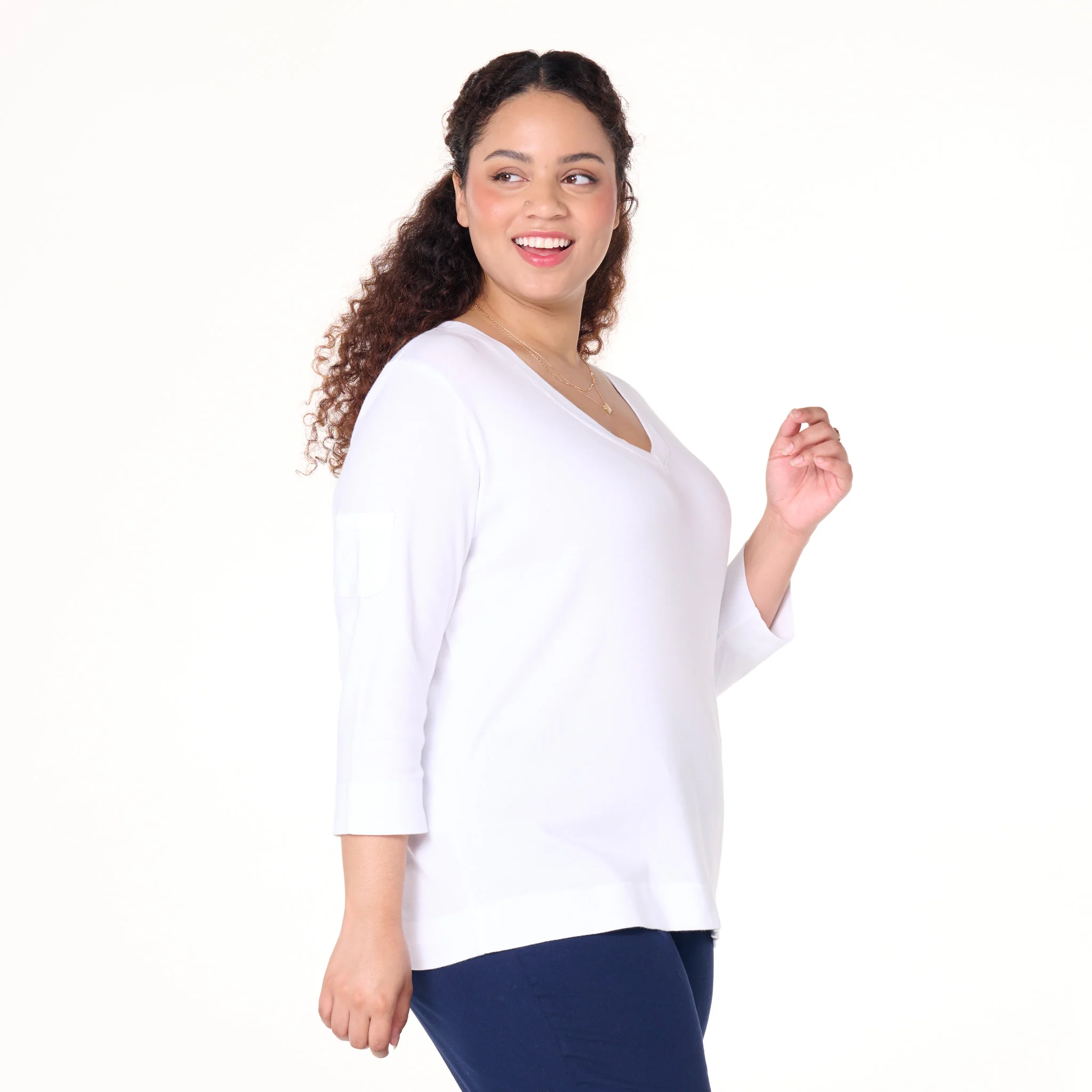 3/4 Sleeve Logo Fem T | Plus Size - Image 4