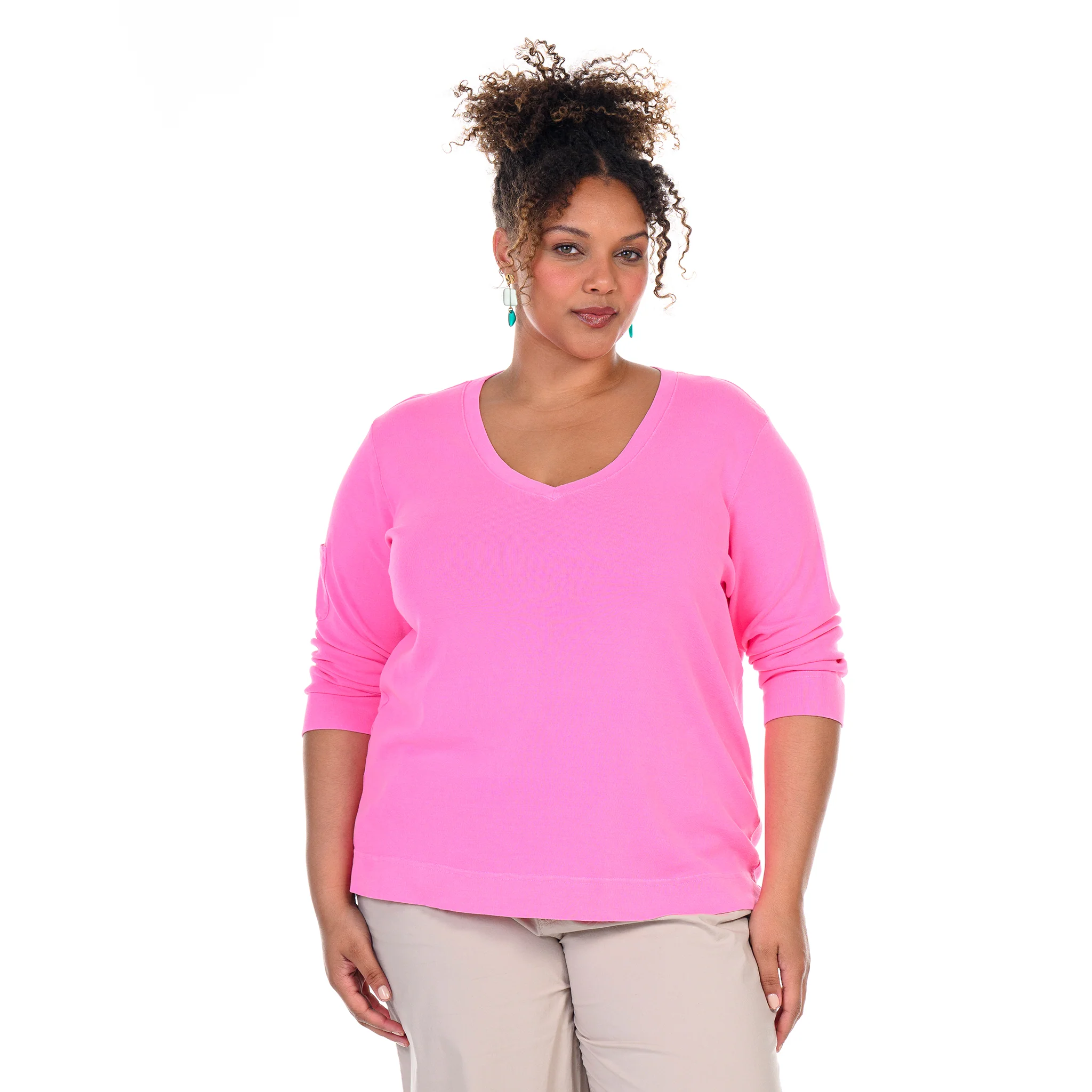 3/4 Sleeve Logo Fem T | Plus Size - Image 7