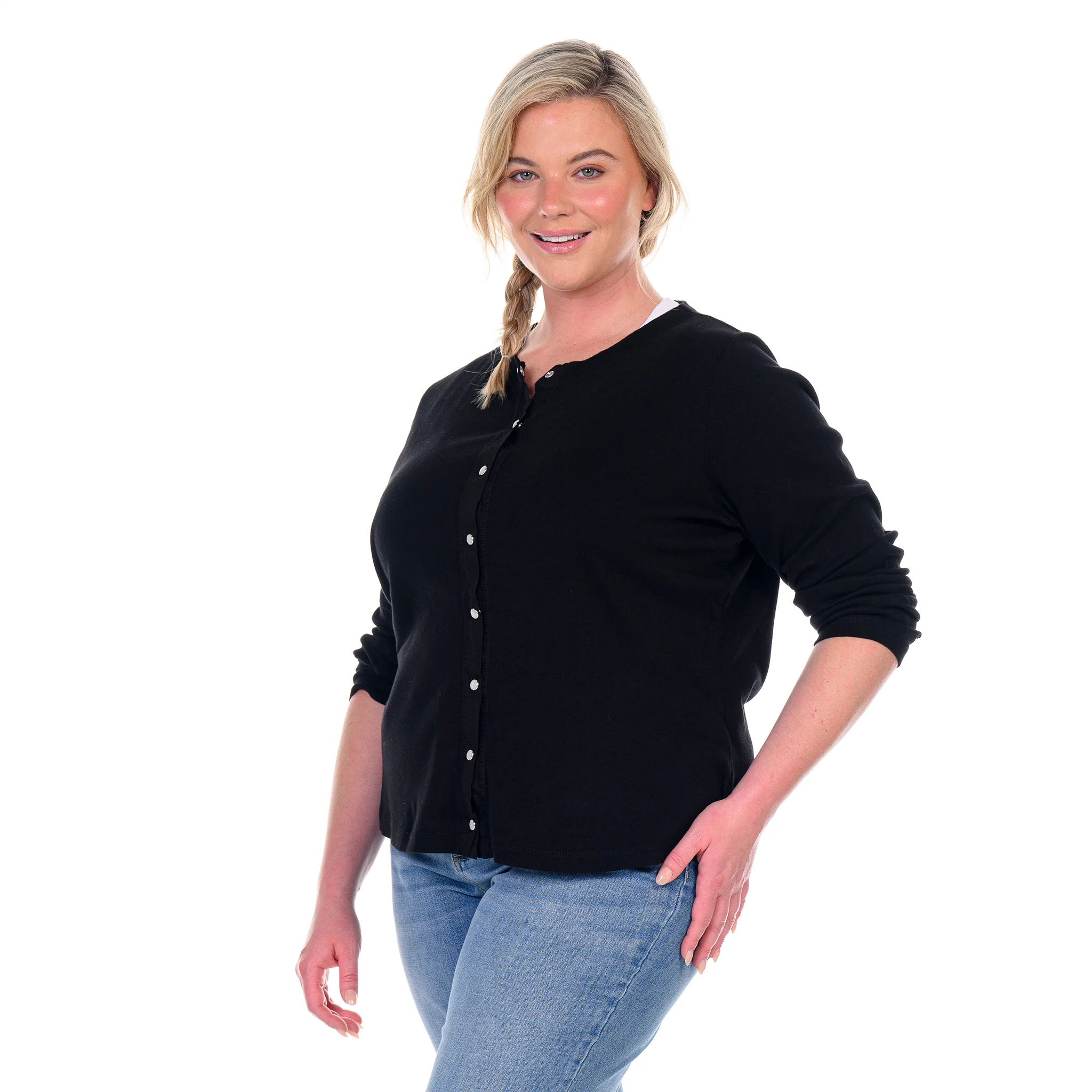 Baby Rib Cardigan | Plus Size - Image 4