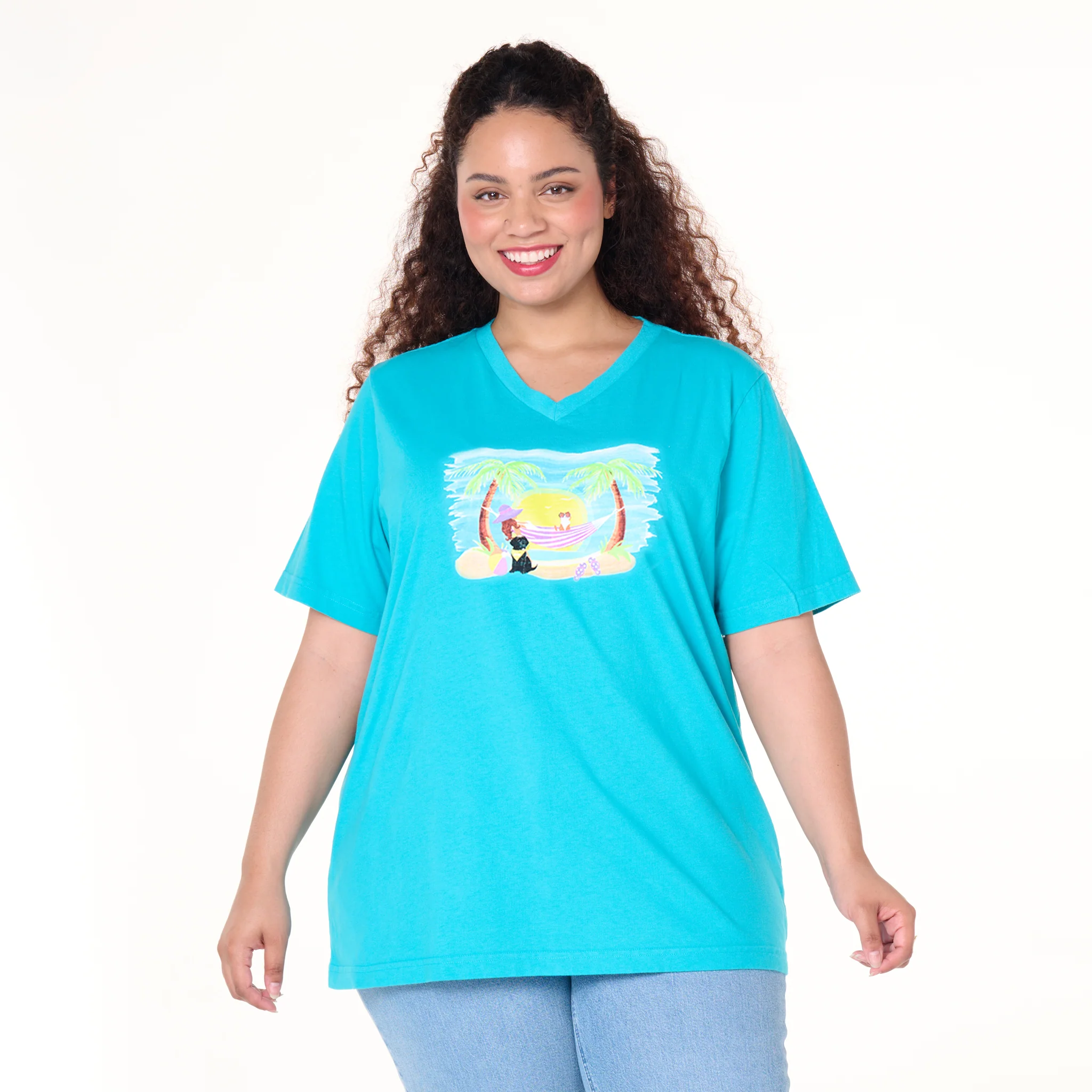 Beach Friends V-Neck T | Plus Size - Image 3