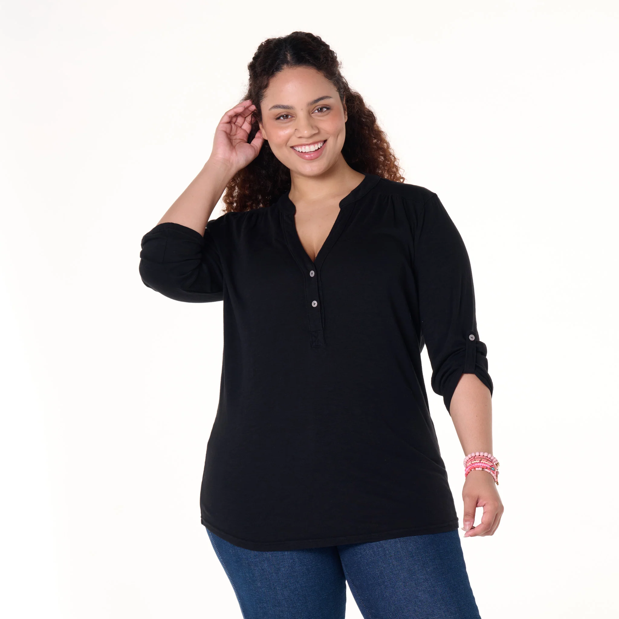 Buttonside Henley | Plus Size - Image 12