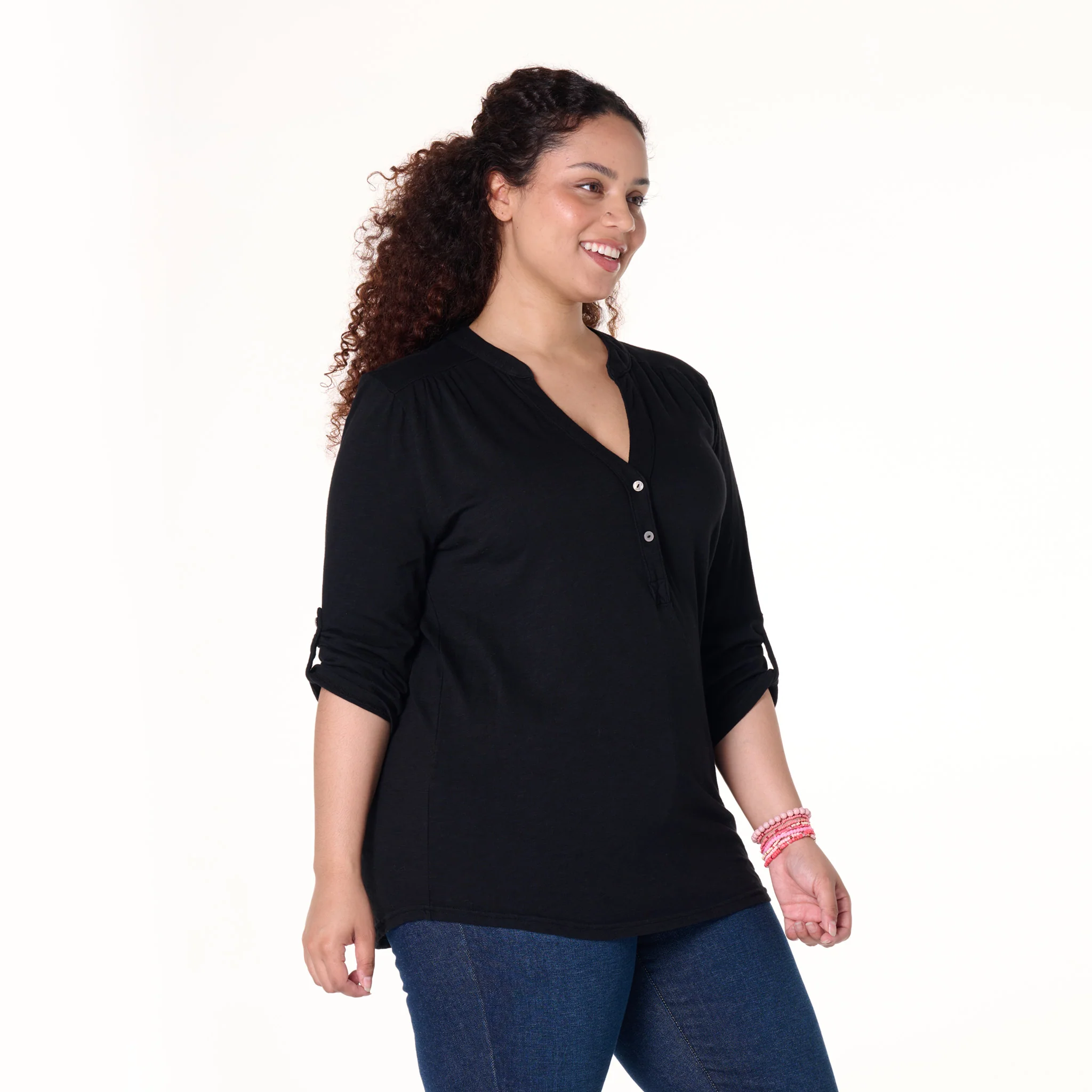 Buttonside Henley | Plus Size - Image 5