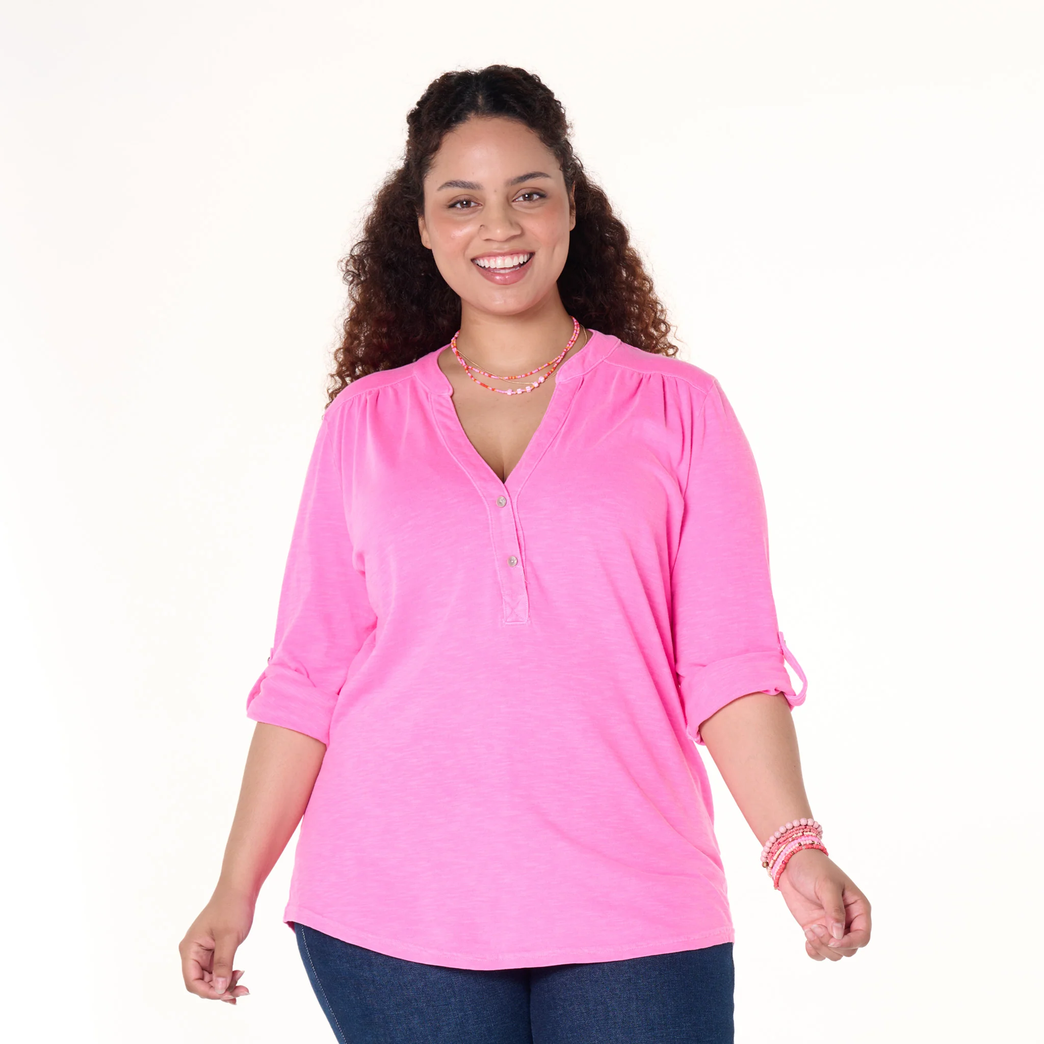 Buttonside Henley | Plus Size - Image 8