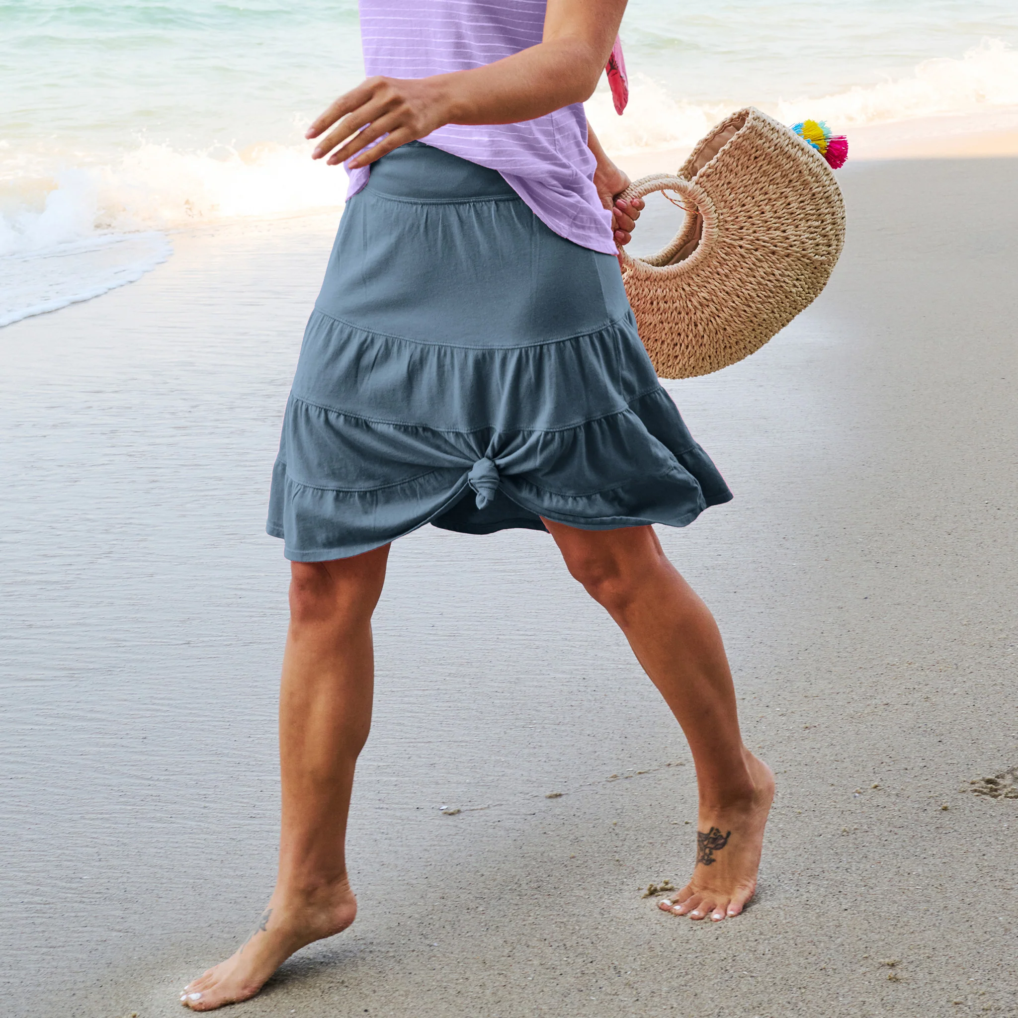 Jersey Tiered Skirt - Image 3