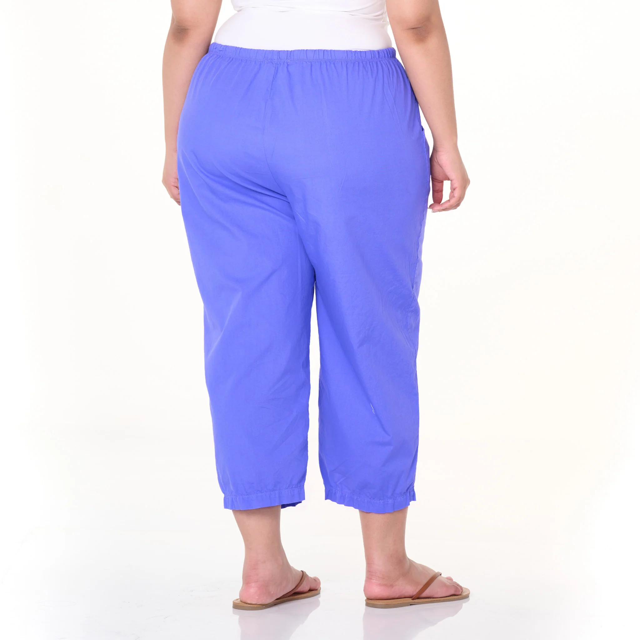Topstitch Sheeting Capris | Plus Size - Image 4